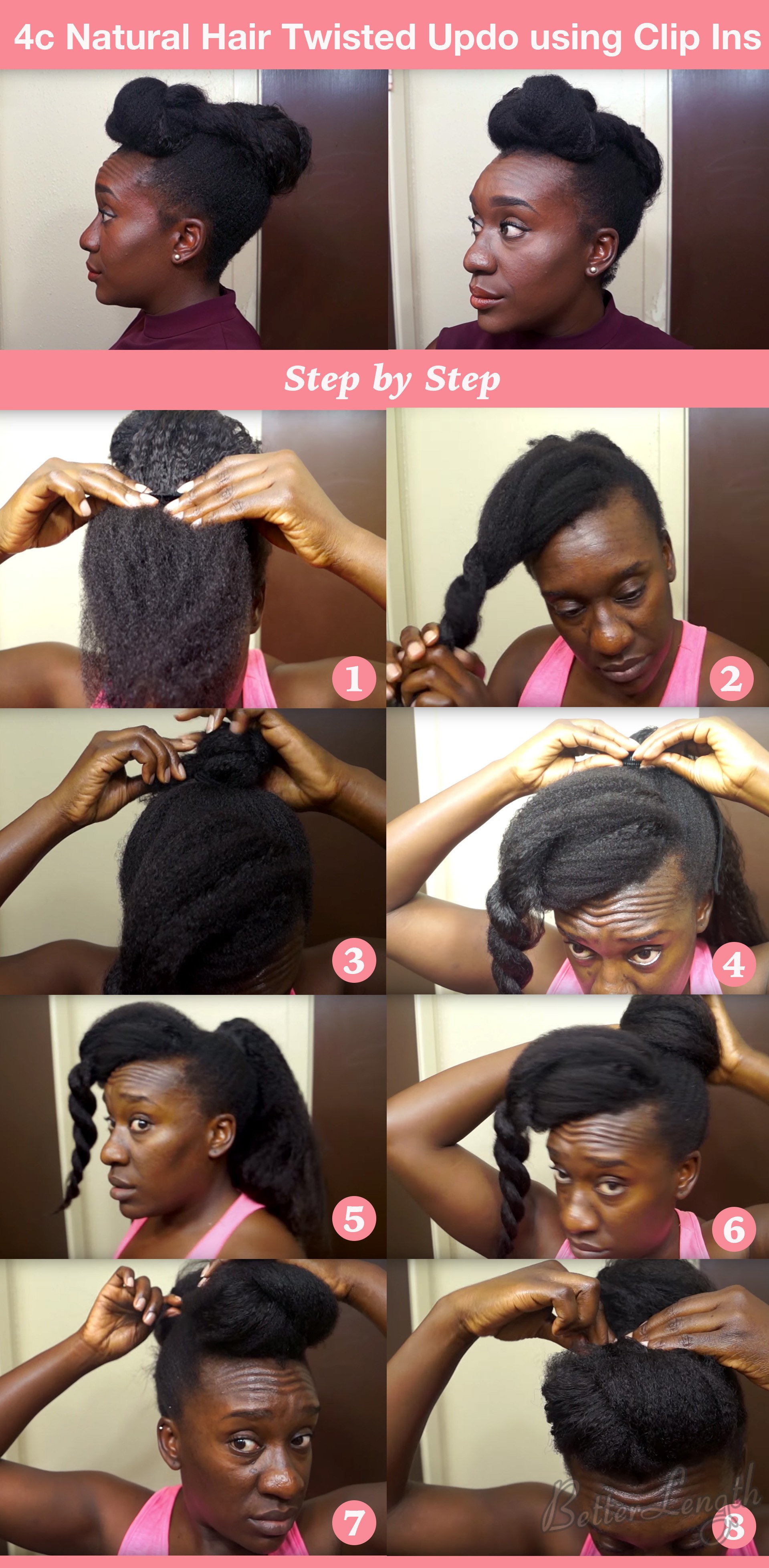 TOP 6 Quick Easy Natural Hair Updos BetterLength Hair