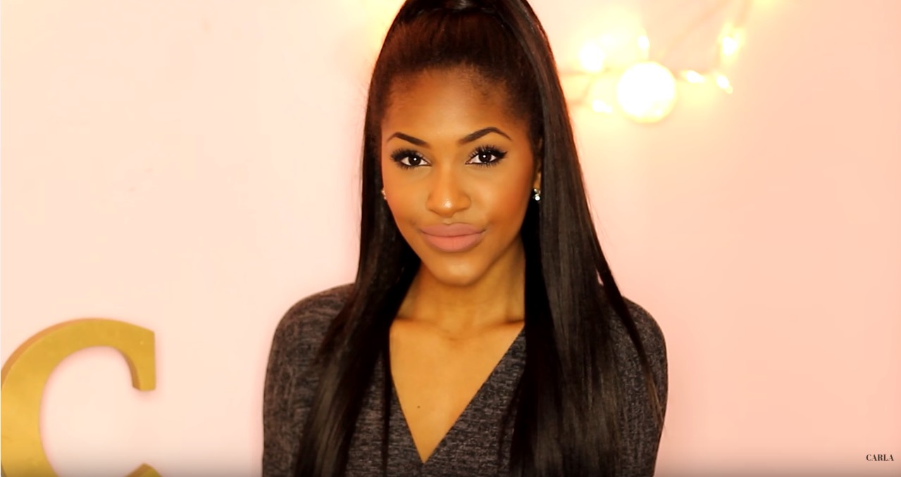 Carla2 - HOW TO HALF UP & HALF DOWN HAIRSTYLE WITH CLIP INS