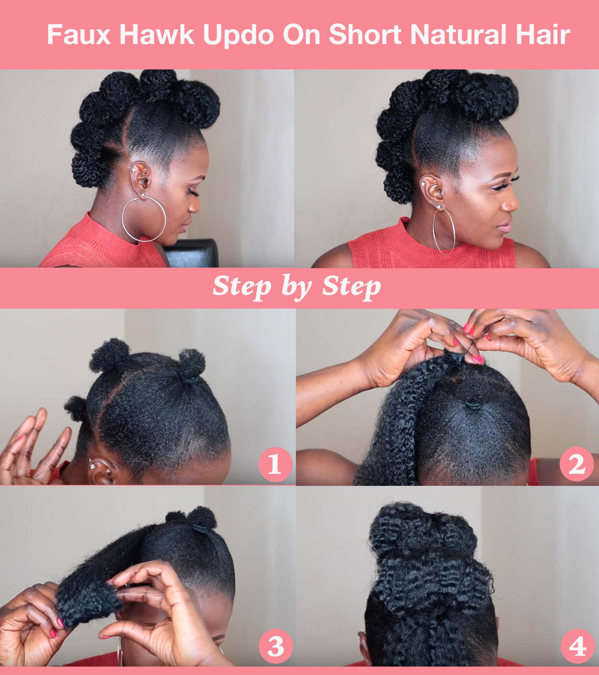 FauxHawkUpdo - TOP 6 Quick & Easy Natural Hair Updos
