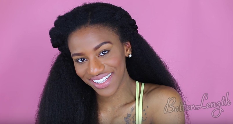 bighair - Easiest Way to blend Short Natural Hair with clip ins!