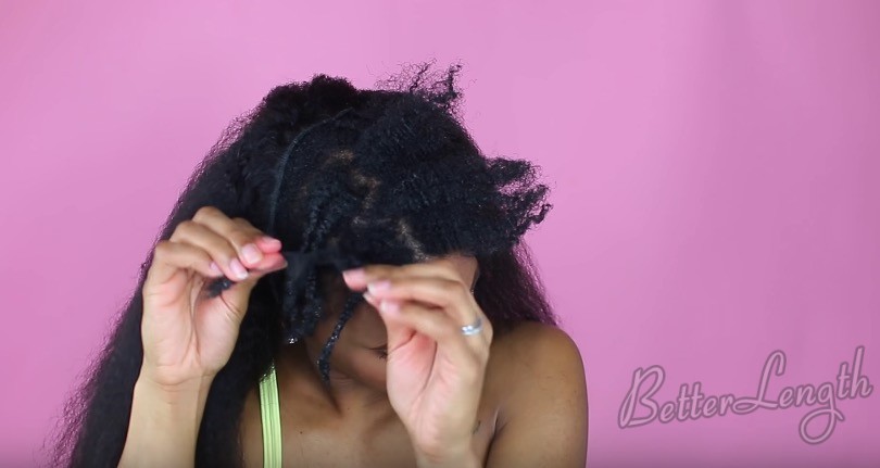 braids - Easiest Way to blend Short Natural Hair with clip ins!