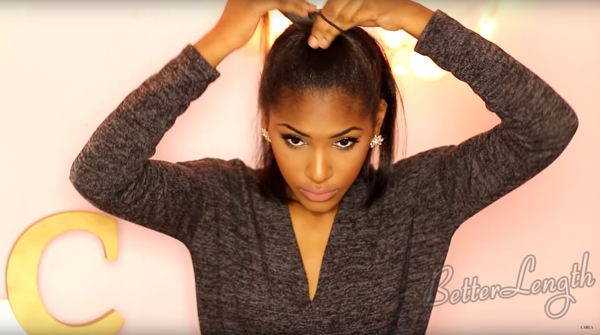 highponytail - HOW TO HALF UP & HALF DOWN HAIRSTYLE WITH CLIP INS