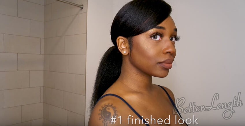 lowponytail 3 - HOW TO SLEEK PONYTAIL LOOKS USING CLIP INS
