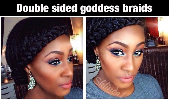 Doublesidedgoddessbraids - 10 BEAUTIFUL 4C NATURAL HAIRSTYLES FOR THIS SUMMER