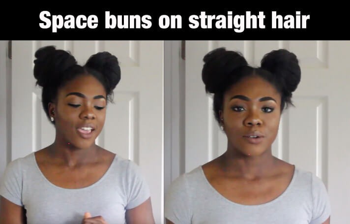 Spacebunsonstraighthair - 10 BEAUTIFUL 4C NATURAL HAIRSTYLES FOR THIS SUMMER