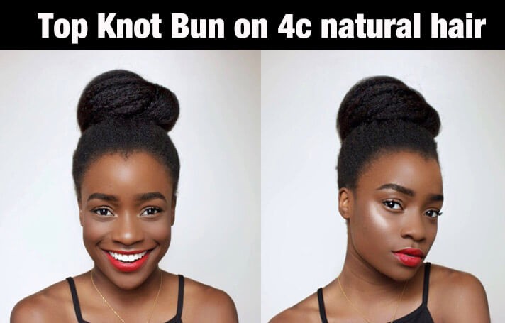 TopKnotBunon4cnaturalhair - 10 BEAUTIFUL 4C NATURAL HAIRSTYLES FOR THIS SUMMER