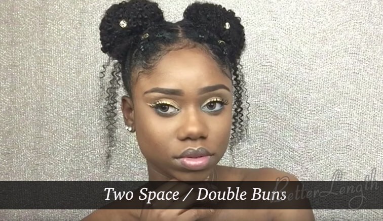 twosapcebunshairstyle - Top 4 Quick and Easy Bun Hairstyles for Back to School