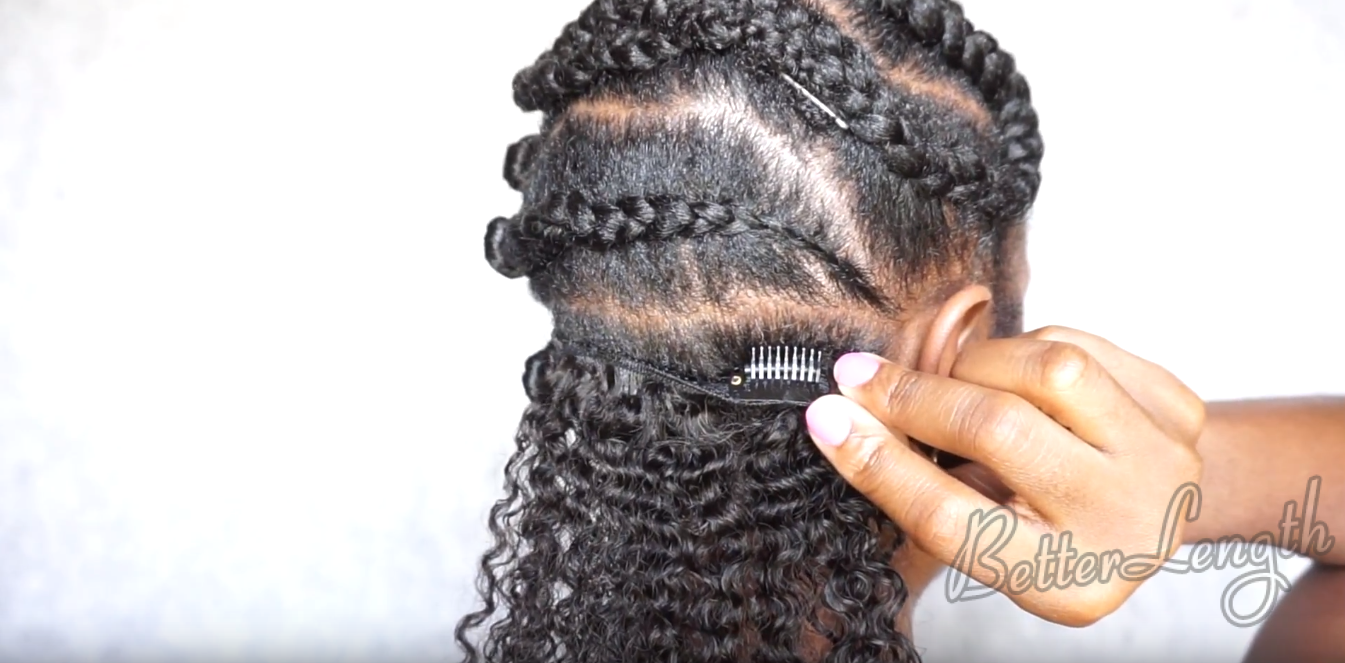 how to do a natural hair protective style with clip ins_11