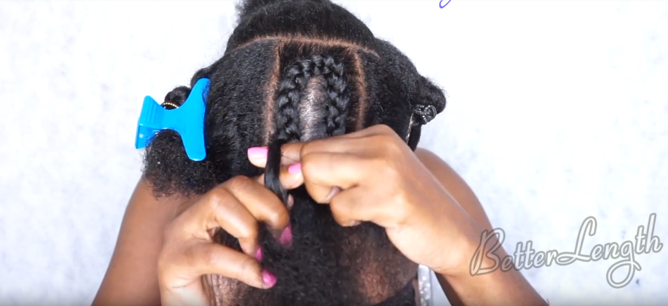 how to do a natural hair protective style with clip ins_5