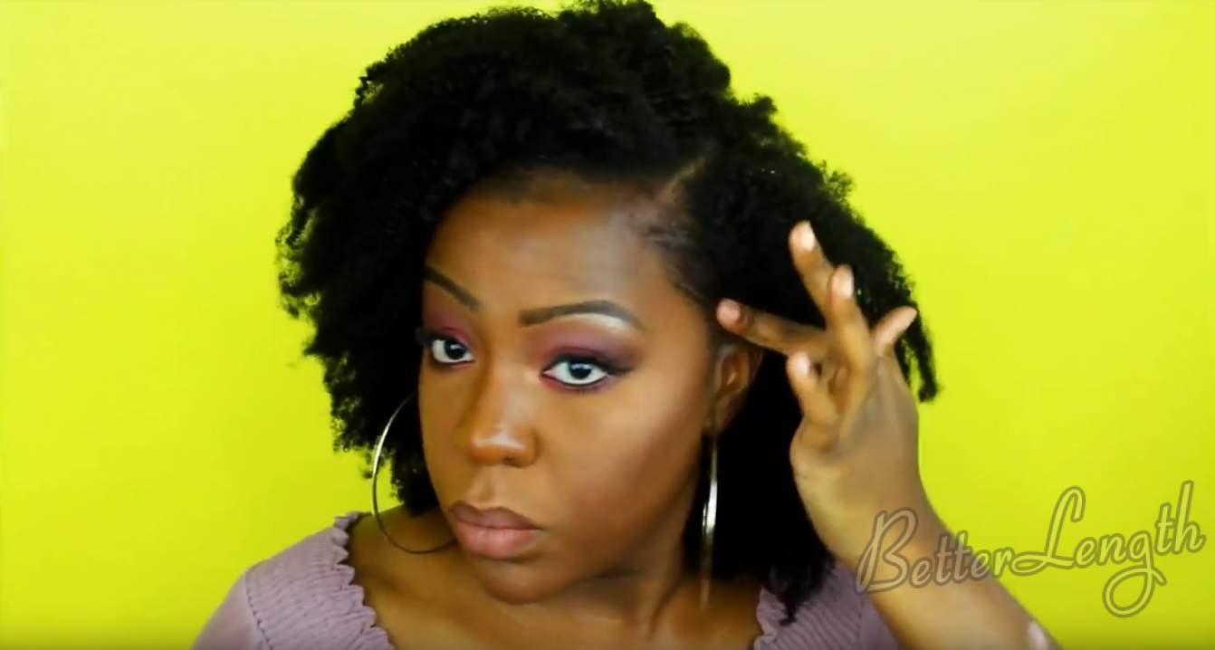 How to Blend 4c Natural Hair with Afro Kinky Coily Clip Ins_8