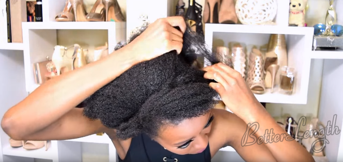 1 3 - Big Afro Puff With Clip-ins For 4b And 4c Natural Hair | Tutorial