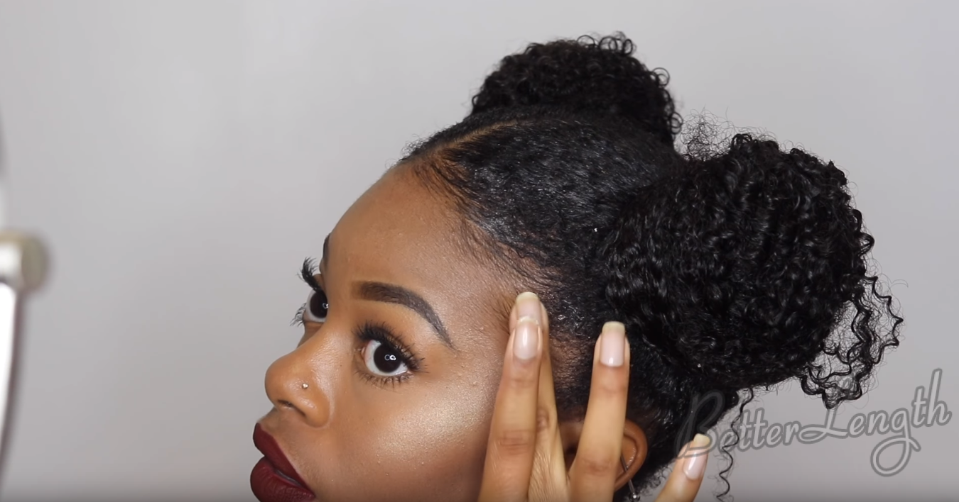 16 5 - Easy Space Buns Tutorial with Clip-ins