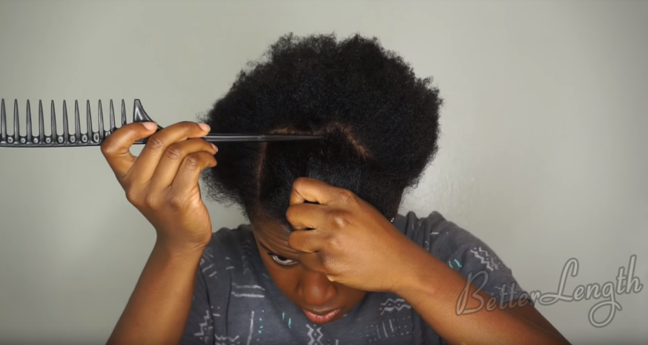 2 2 - Beginner Friendly Braid and Bun Using Clip-ins on SHORT Natural Hair | Tutorial