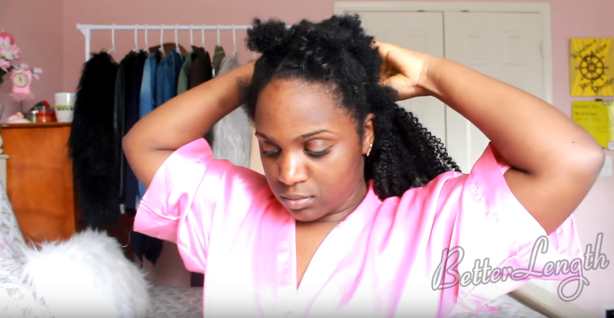 2 20 - How to Do A Half Up Half Down Bun with Clip-ins