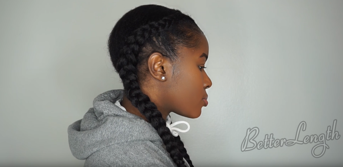 24 - How to Do Feed In Braids Without Using Braiding Hair On Short 4c Natural Hair