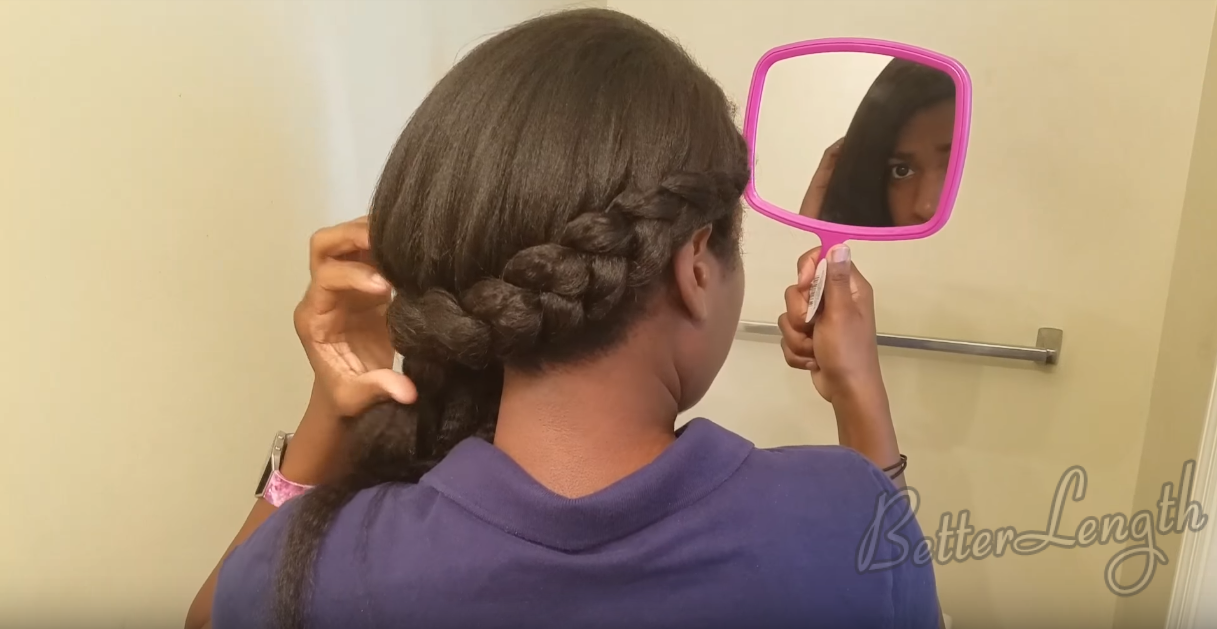 3 14 - How to Do a Braided Protective Hairstyle using Clip in Hair Extensions
