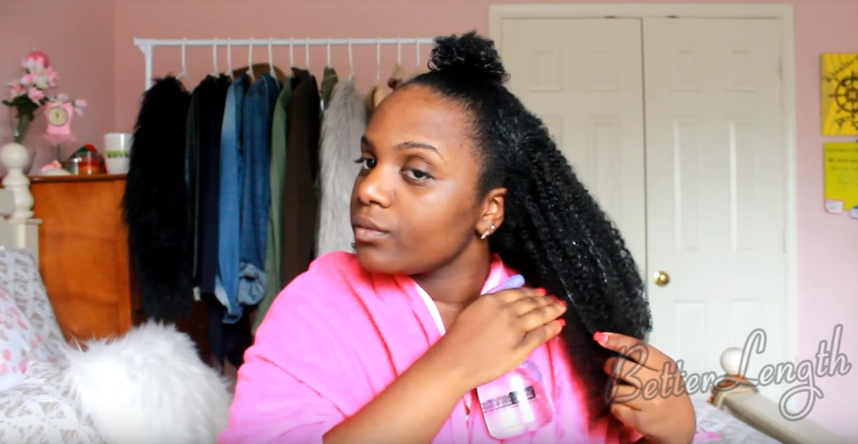 6 20 - How to Do A Half Up Half Down Bun with Clip-ins