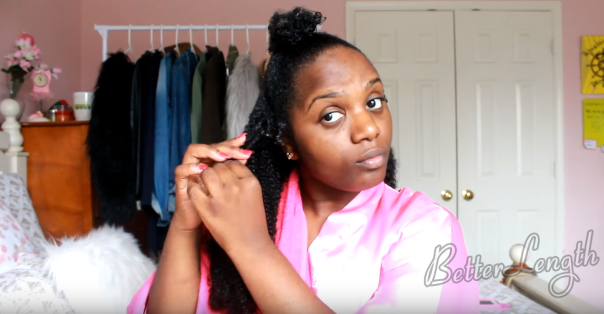7 20 - How to Do A Half Up Half Down Bun with Clip-ins