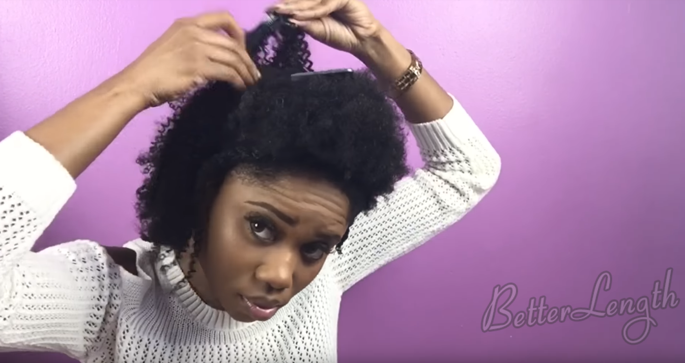 7 6 - How to Do A Sleek Side Afro Hairstyle On Short Natural Hair