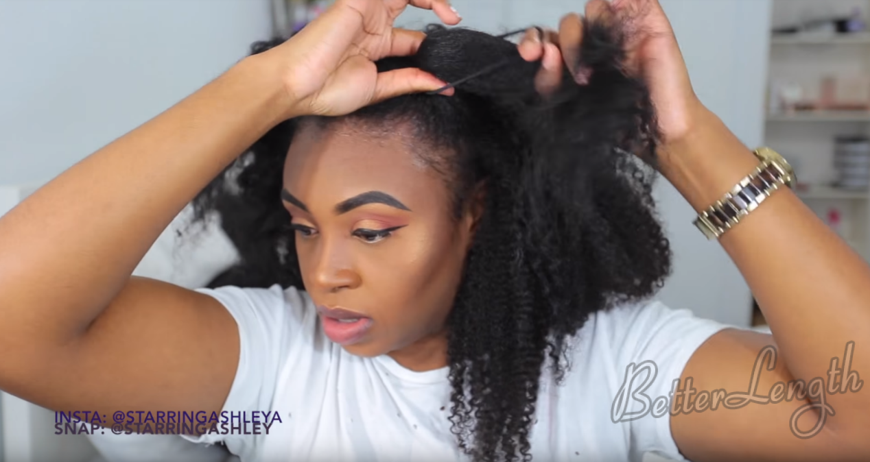 8 12 - How to Do A Half up Space Buns on Natural Hair with Clip-ins