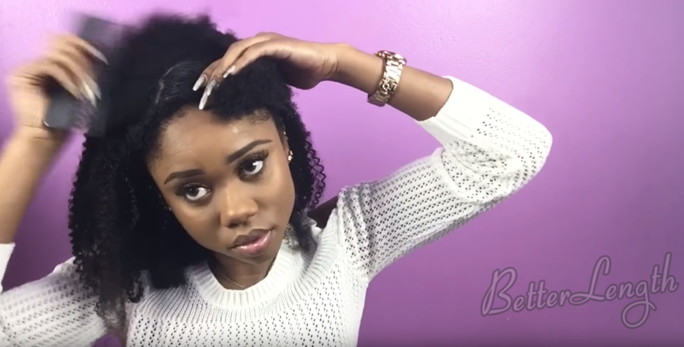 9 6 - How to Do A Sleek Side Afro Hairstyle On Short Natural Hair