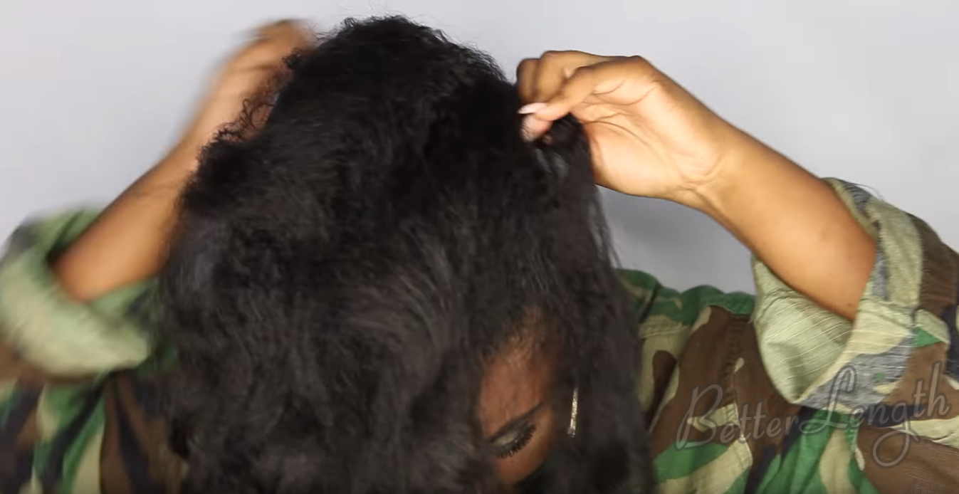 9 7 - How to Do A Rihanna Inspired Loose High Ponytail on Short 4C Natural Hair with Clip-ins
