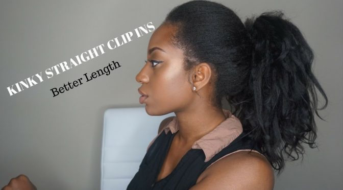 How to Do A Ponytail with Kinky Straight Clip-ins