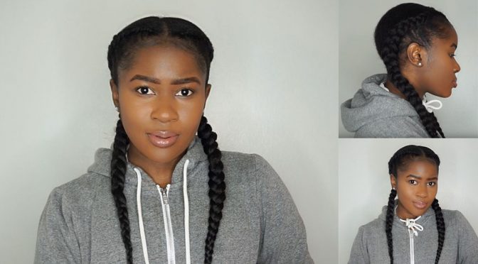 How to Do Feed In Braids Without Using Braiding Hair On Short 4c Natural Hair
