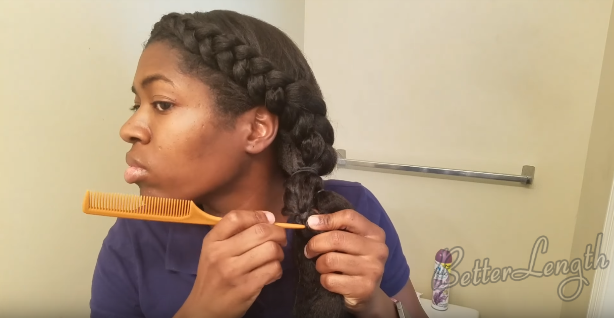 How to Do a Braided Protective Hairstyle using Clip in Hair Extensions_10