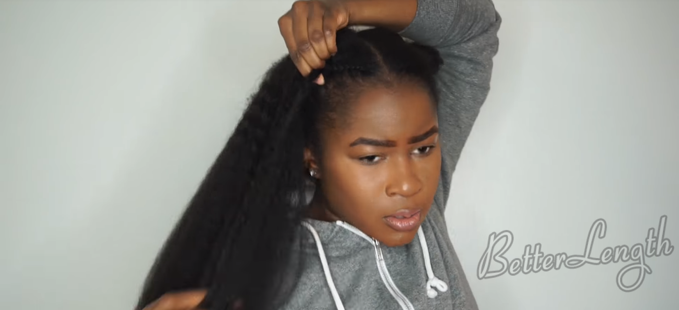 How to Do Feed In Braids Without Using Braiding Hair On Short 4c Natural Hair_10