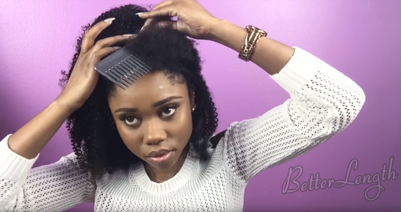 How to Do A Sleek Side Afro Hairstyle On Short Natural Hair_10