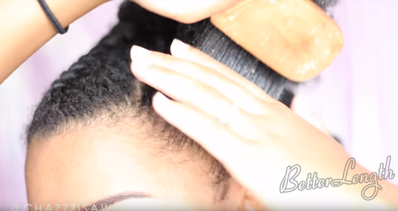 How to Do A Warrior Goddess Natural Hair Updo with Clip Ins_10