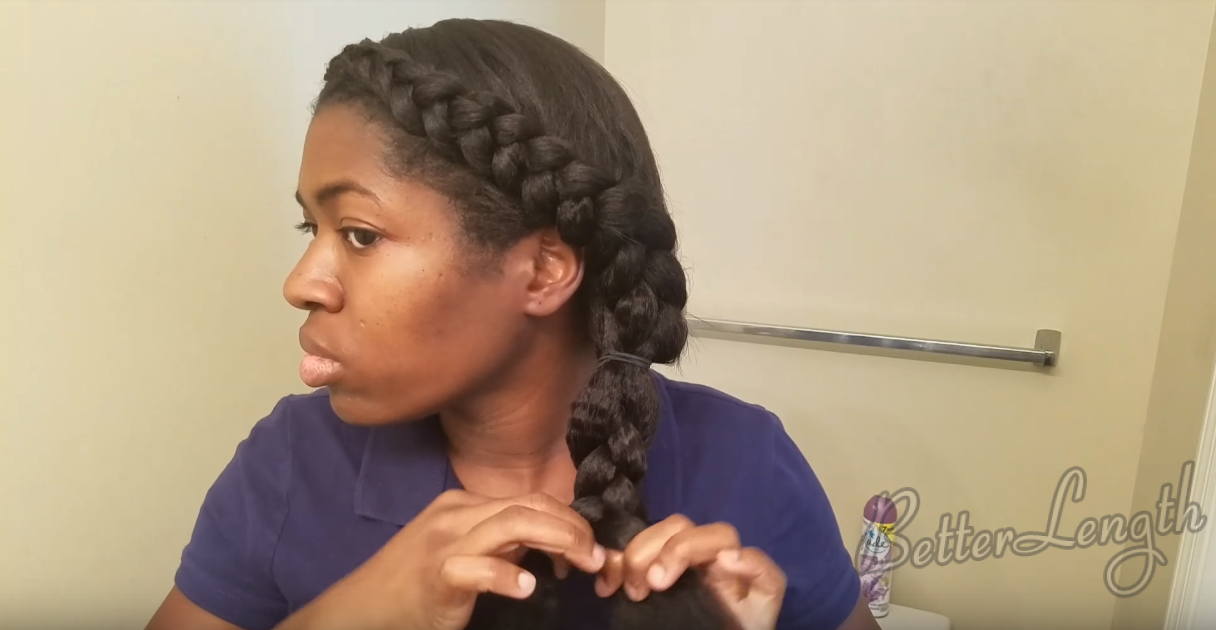 How to Do a Braided Protective Hairstyle using Clip in Hair Extensions_11