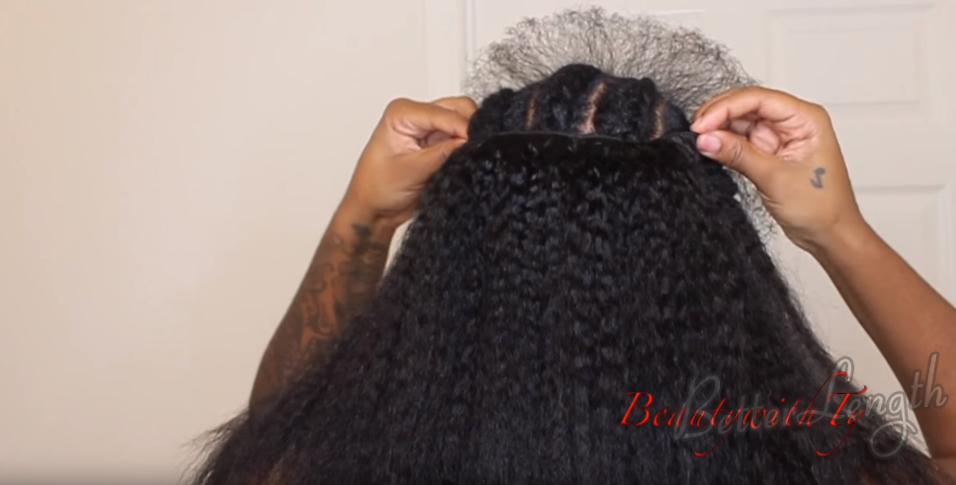 How to Do Easy Hairstyle with Kinky Coarse Clip-ins_11