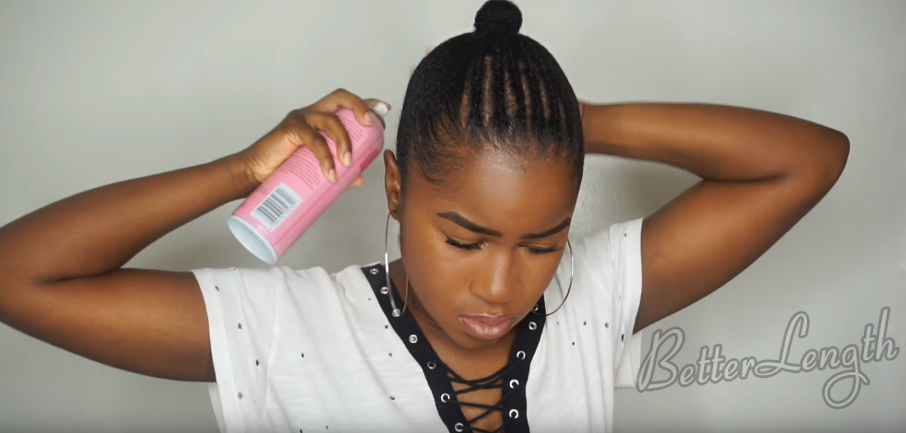 Beginner Friendly Braid and Bun Using Clip-ins on SHORT Natural Hair_11