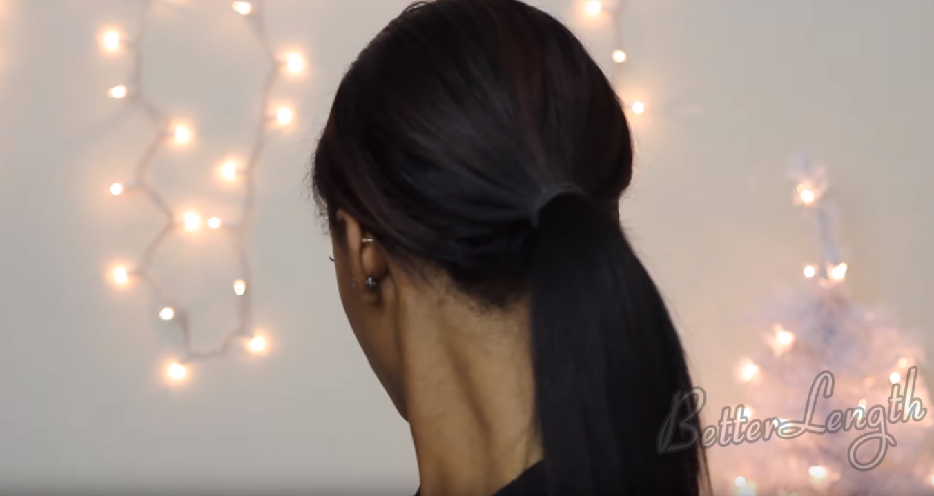 How to Do A Rihanna Inspired Swoop Ponytail for Short Hair with Clip-Ins_11