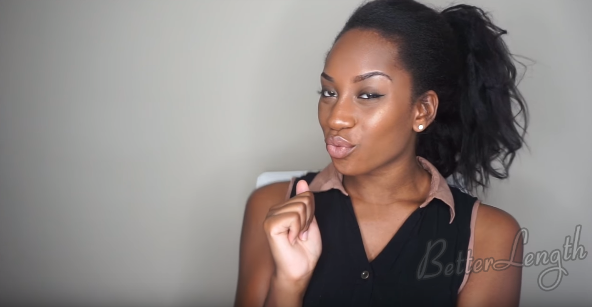 How to Do A Ponytail with Kinky Straight Clip-ins_13