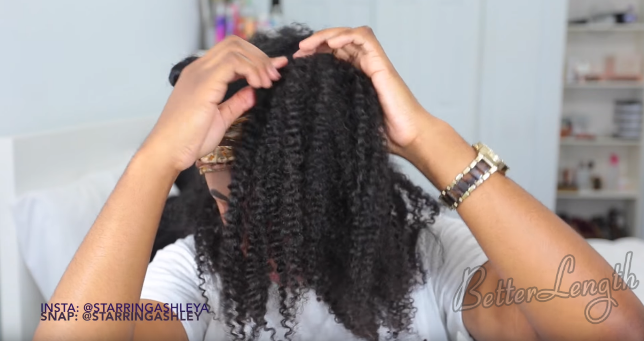 How to Do A Half up Space Buns on Natural Hair with Clip-ins_14