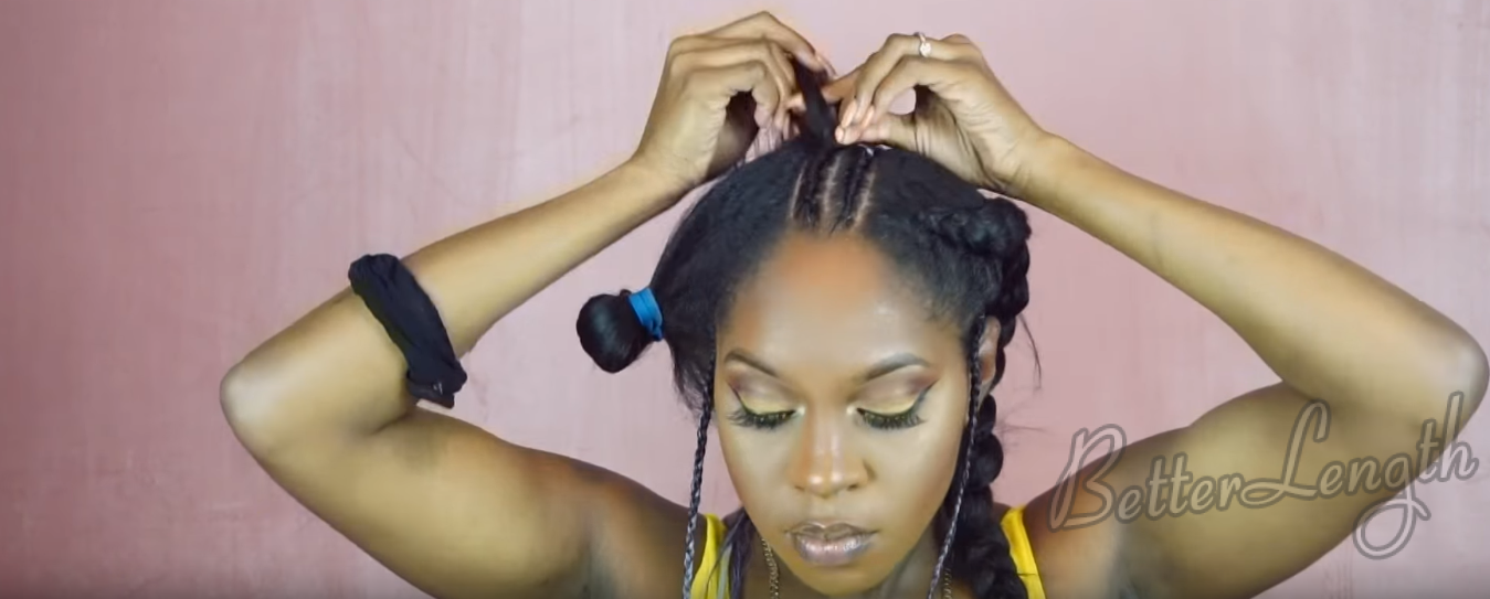 How to turn 2 simple braids into a stunning hairstyle_15