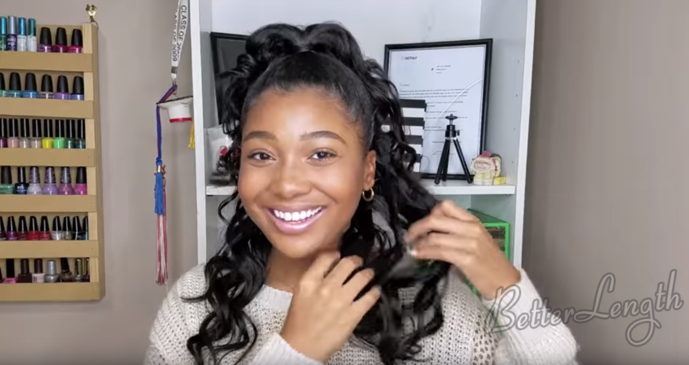 How to Do A Half Up Half Down Hairstyle with Clip-Ins | Tutorial_16