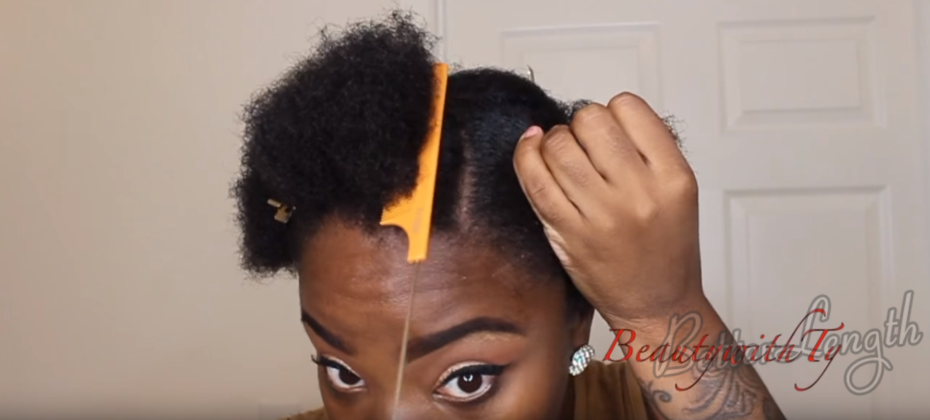 How to Do Easy Hairstyle with Kinky Coarse Clip-ins_2