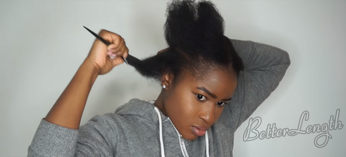 How to Do Feed In Braids Without Using Braiding Hair On Short 4c Natural Hair_2