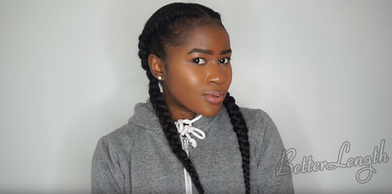 How to Do Feed In Braids Without Using Braiding Hair On Short 4c Natural Hair_25