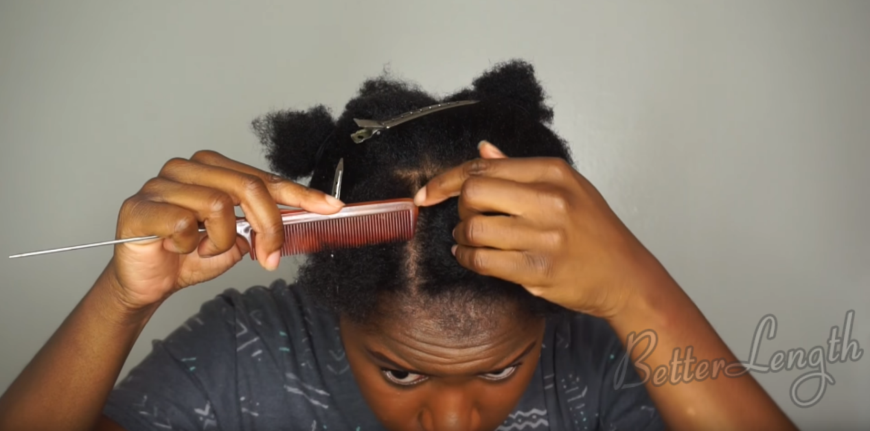 Beginner Friendly Braid and Bun Using Clip-ins on SHORT Natural Hair_3