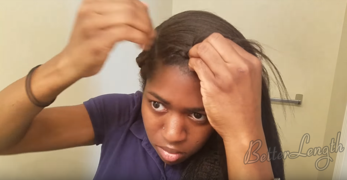 How to Do a Braided Protective Hairstyle using Clip in Hair Extensions_4