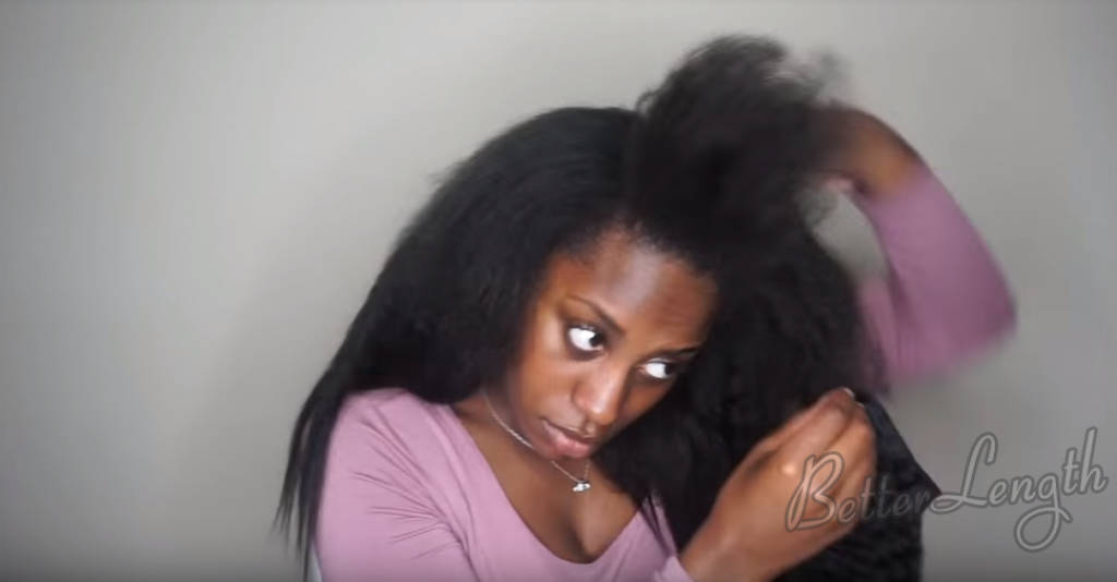 How to Do A Ponytail with Kinky Straight Clip-ins | BetterLength Hair