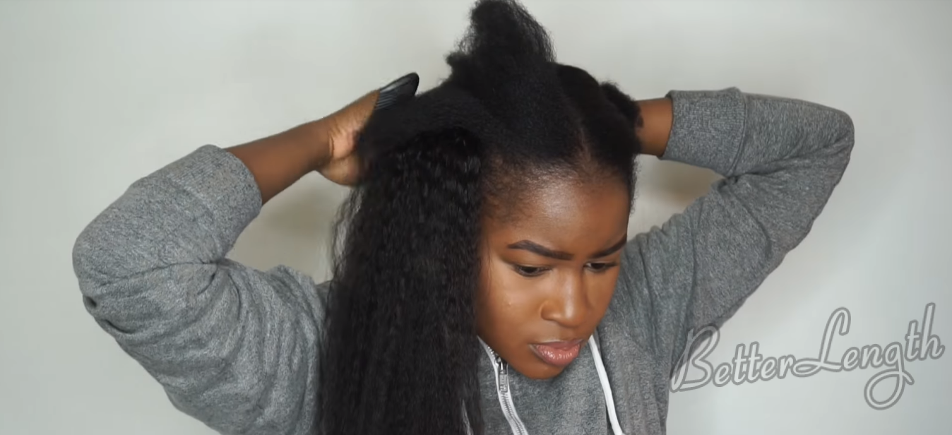 How to Do Feed In Braids Without Using Braiding Hair On Short 4c Natural Hair_5