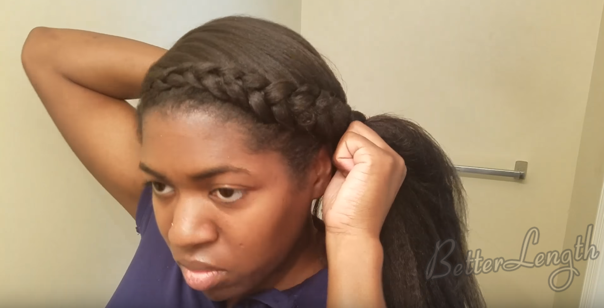 How to Do a Braided Protective Hairstyle using Clip in Hair Extensions_6
