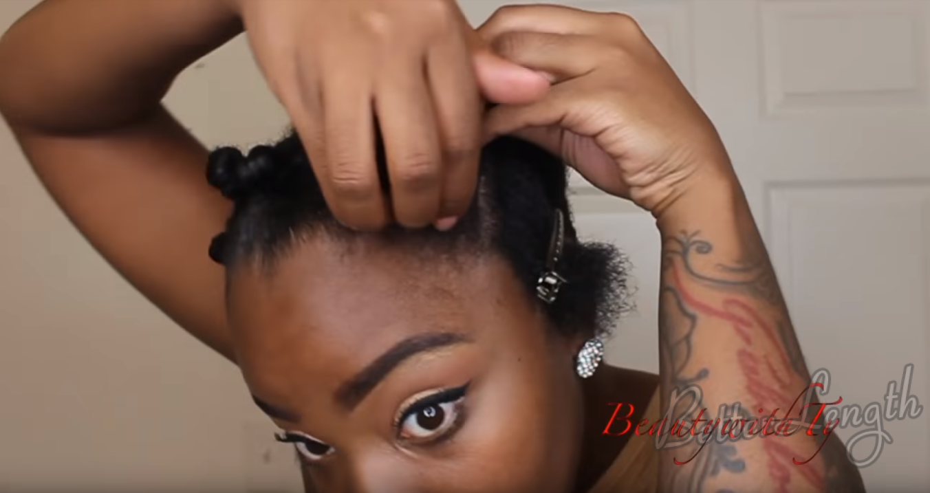 How to Do Easy Hairstyle with Kinky Coarse Clip-ins_5