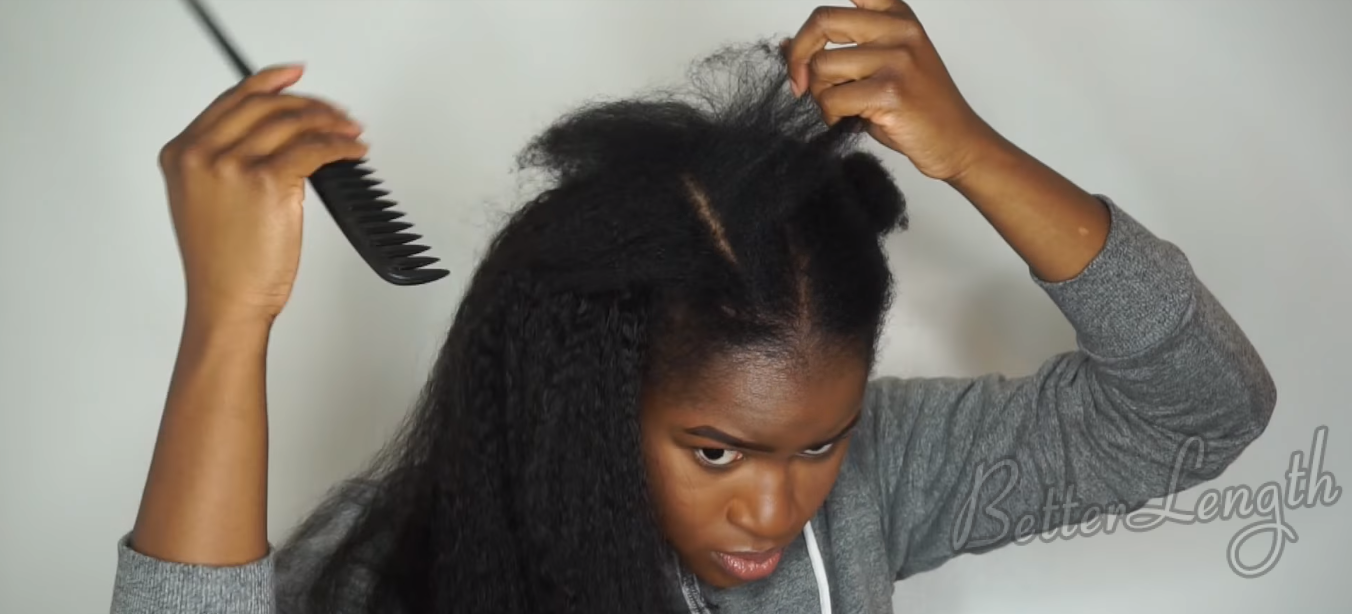 How to Do Feed In Braids Without Using Braiding Hair On Short 4c Natural Hair_7
